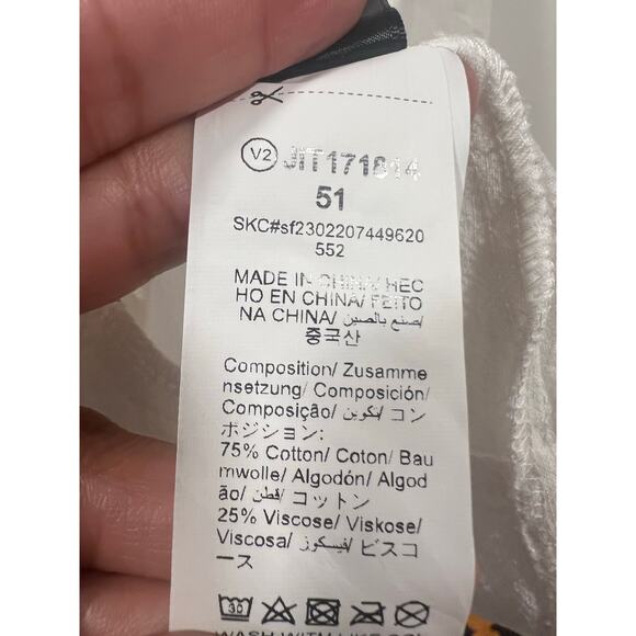 Women’s Cotton Summer Ruffled Sleeveless Blouse 1X Plus Size - Picture 4 of 6